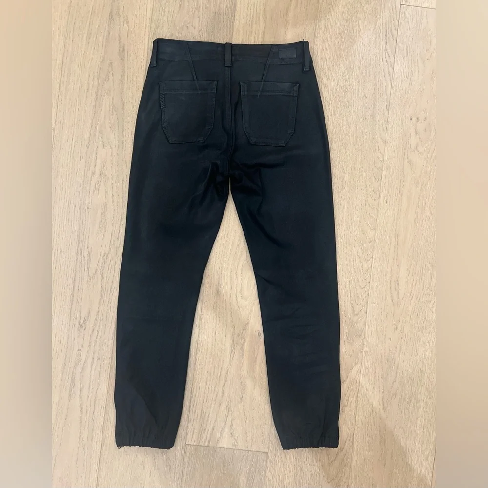 NWOT PAIGE Mayslie Jogger in Black Fog Luxe Coating - Picture 6 of 6